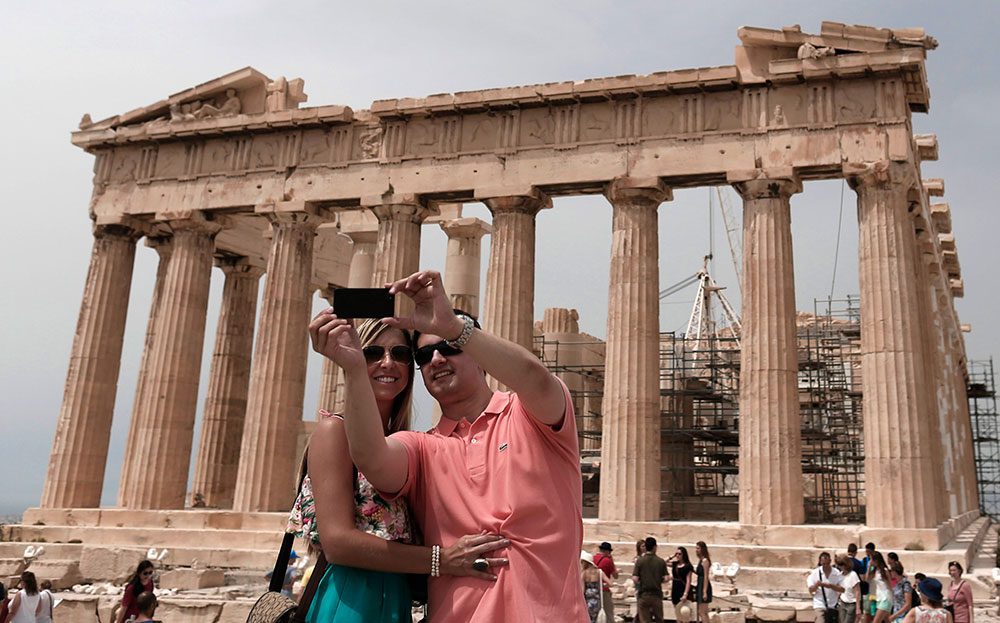 touristes akropoli
