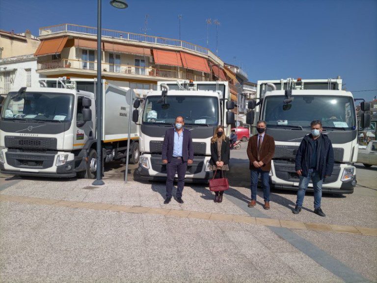 Παρέλαβε ο Δήμος Βισαλτίας Τρία νέα απορριμματοφόρα