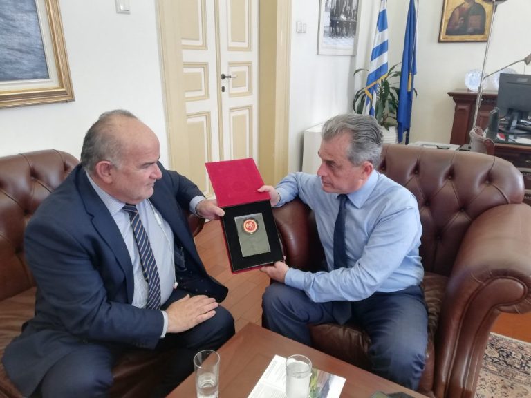 Ο Αντιπεριφερειάρχης  Παναγιώτης Σπυρόπουλος υποδέχθηκε τον Πρόεδρο της ΓΣΕΒΕΕ!