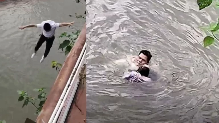 Κίνα: Άνδρας πηδάει από γέφυρα για να κορίτσικορίτσι από βέβαιο πνιγμό – Βίντεο
