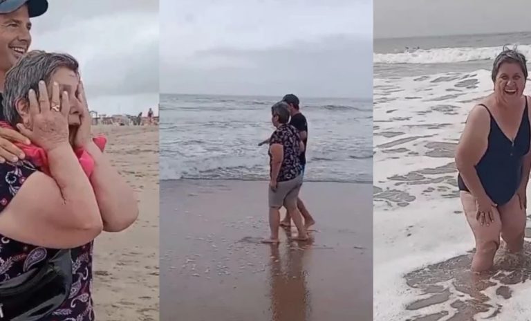 Η συγκινητική αντίδραση μιας 72χρονης που βλέπει για πρώτη φορά τη θάλασσα -Η απίστευτη ατάκα της