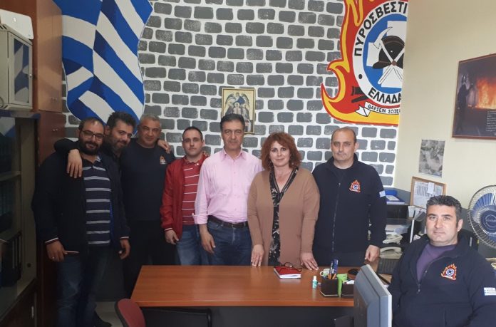 Ο υποψήφιος Δήμαρχος Βισαλτίας κ. Αθανάσιος Μασλαρινός επισκέφτηκε το πυροσβεστικό κλιμάκιο Νιγρίτας